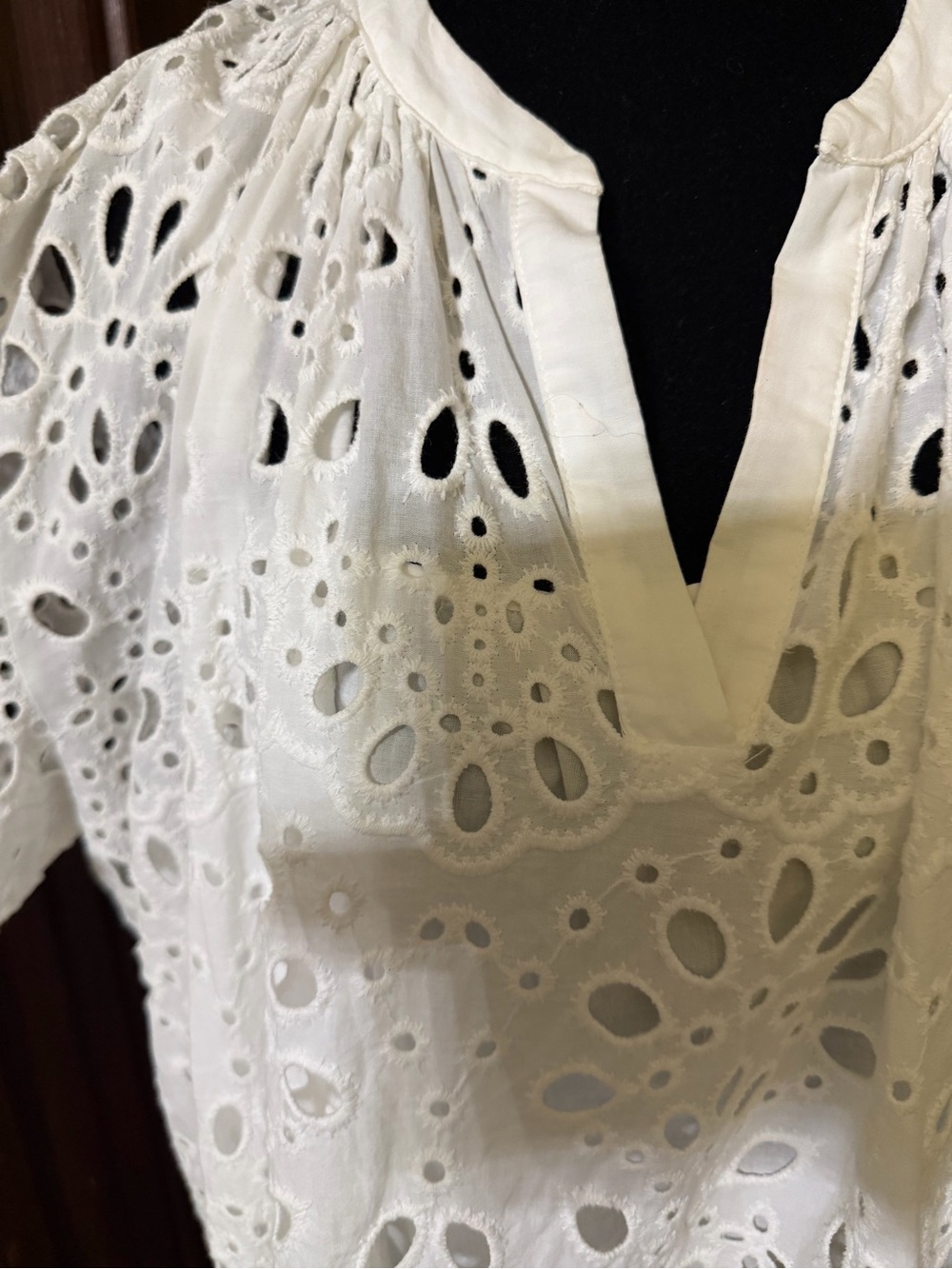 WEILL PARIS White Eyelet top